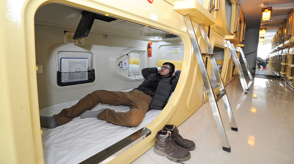 Los prácticos hoteles cápsula de Japón