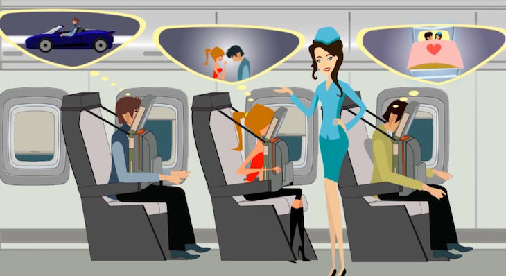 Una nueva patente de Boeing muestra un sistema para dormir más cómodamente en los aviones