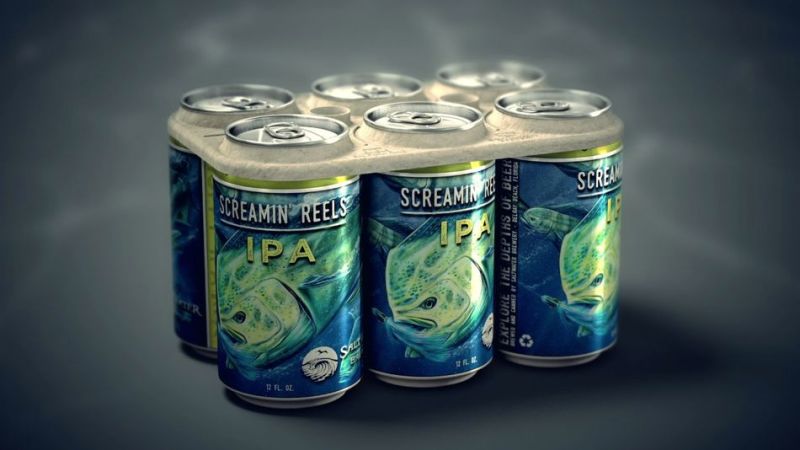 Crean unas anillas para latas de refresco que los animales marinos pueden comerse sin peligro